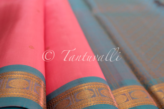 Lotus Pink Light Blue Korvai