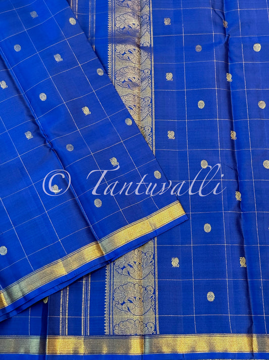 Royal Blue Checks Self Border