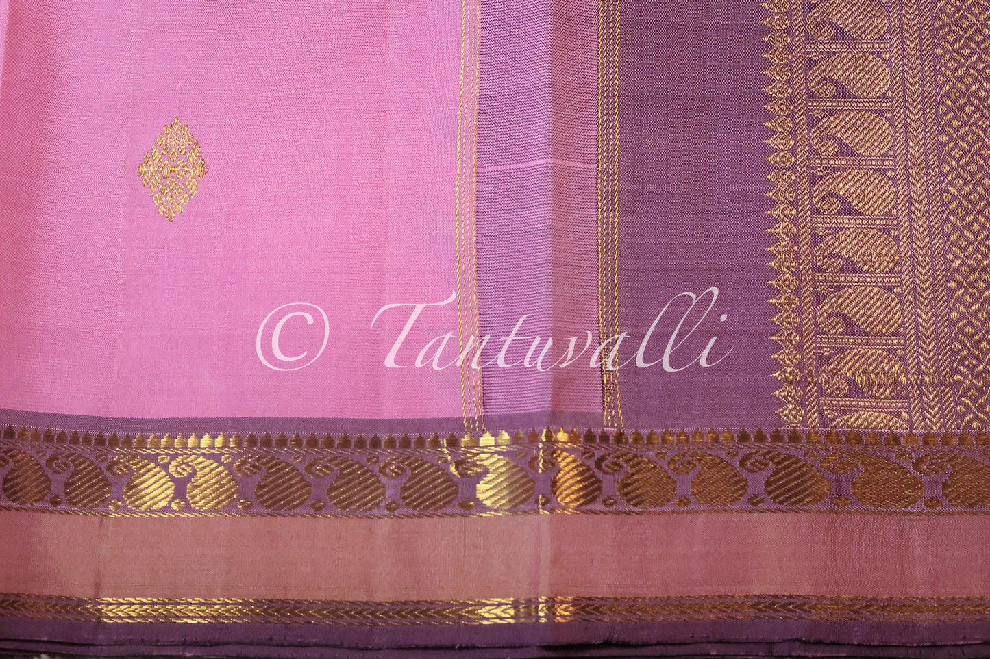 Cotton Candy Pink with Mauve Small Korvai