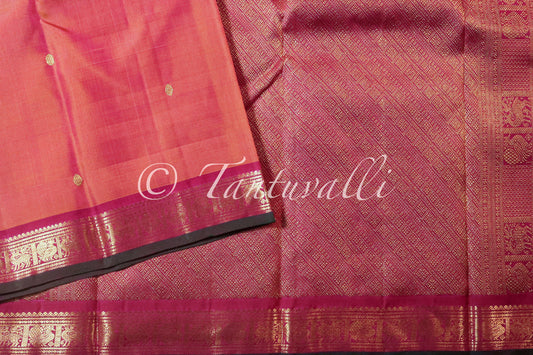 Dual Tone Orange with Magenta Small Korvai