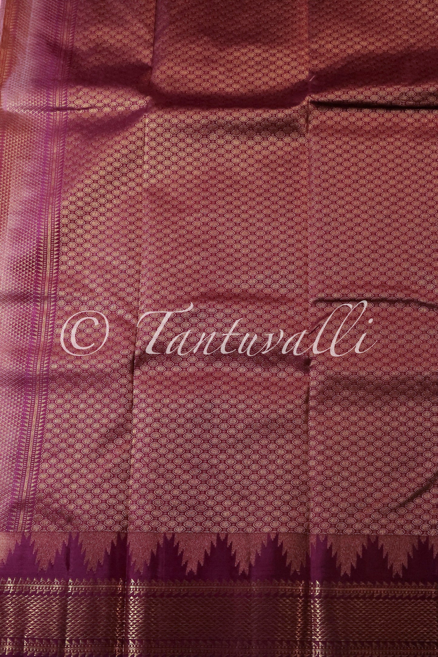 Peachy Pink with Magenta Korvai
