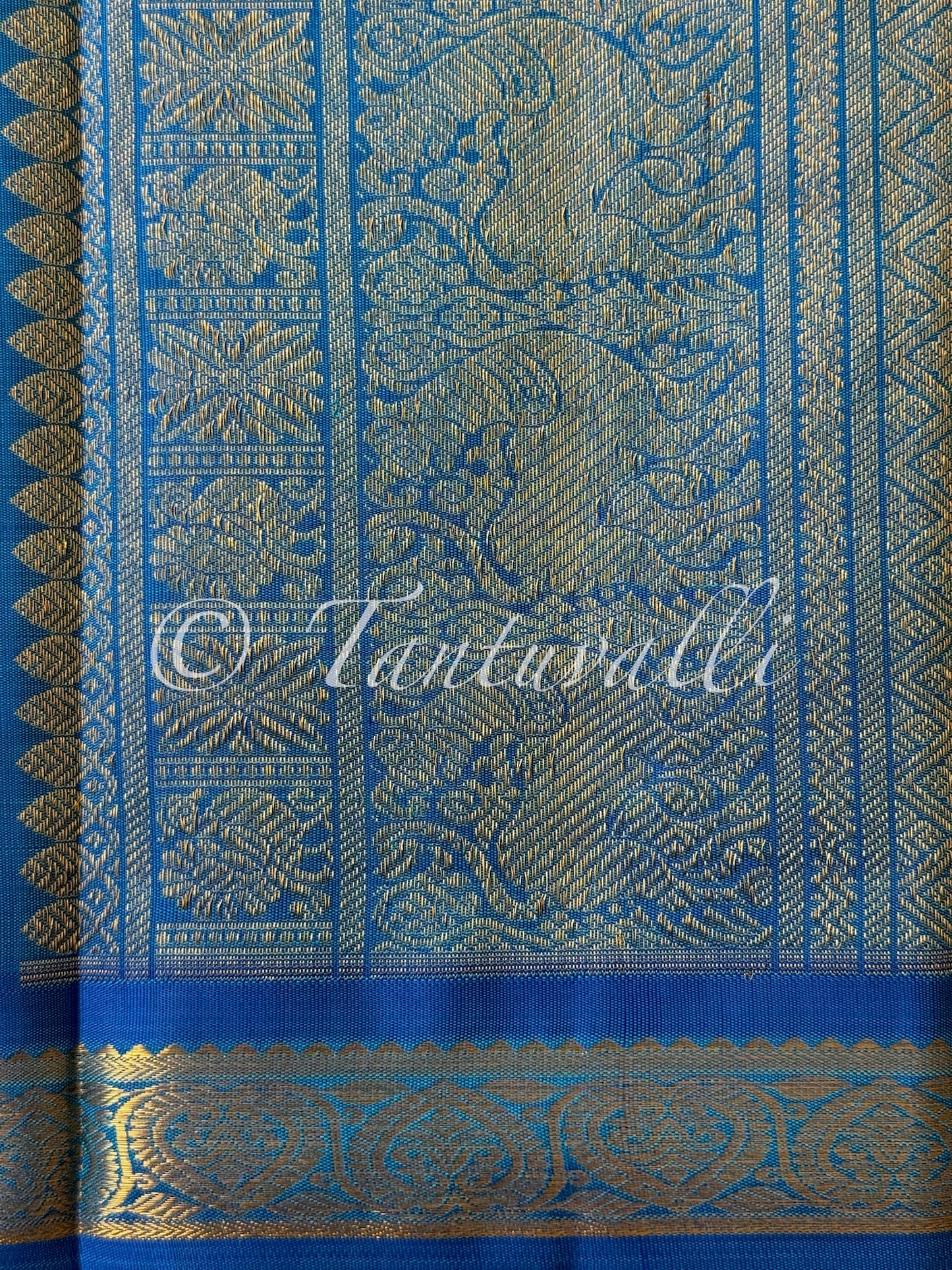 Ramar Blue with Bright Blue Small Border