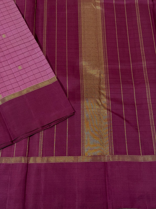 Onion pink with Magenta Korvai