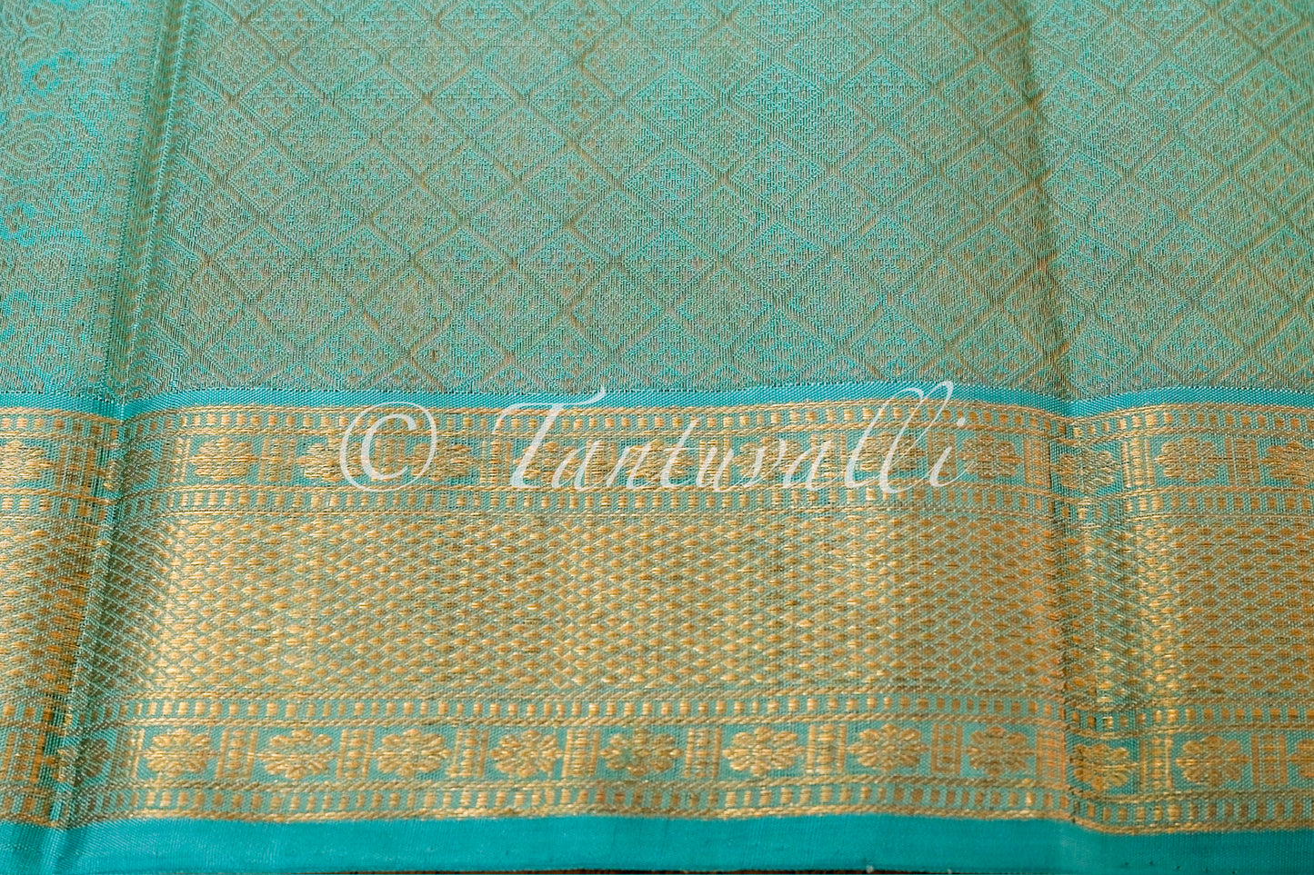 Pastel Mint Green Baby Blue Korvai