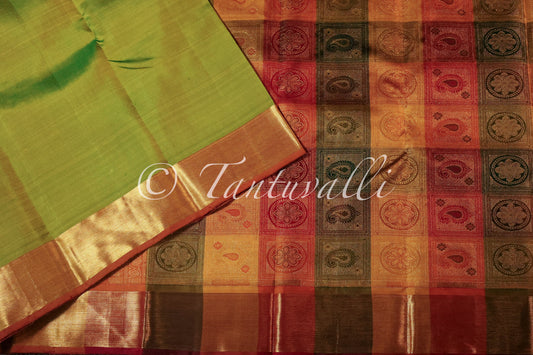 Sneha Green Small Border Partly Pallu