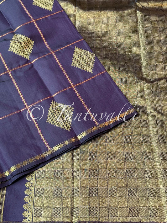 Jamun Borderless with Checks and Kolam