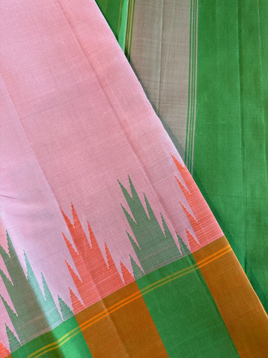 Peachy orange with Temple Border