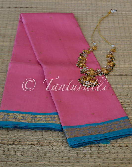 Lotus Pink Light Blue Korvai