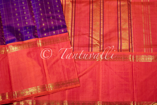 Dual Tone Purple and Orange Korvai