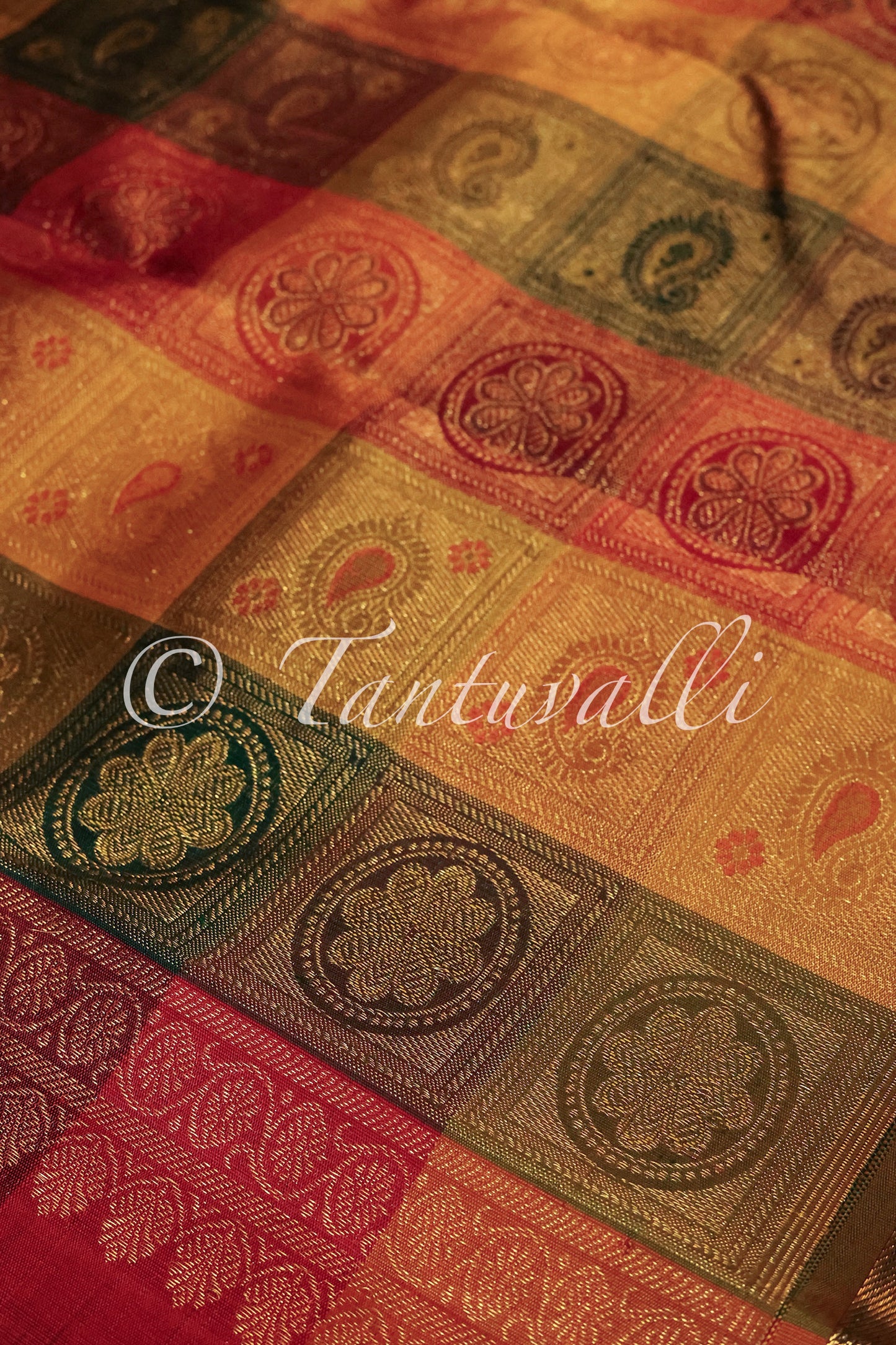 Sneha Green Small Border Partly Pallu