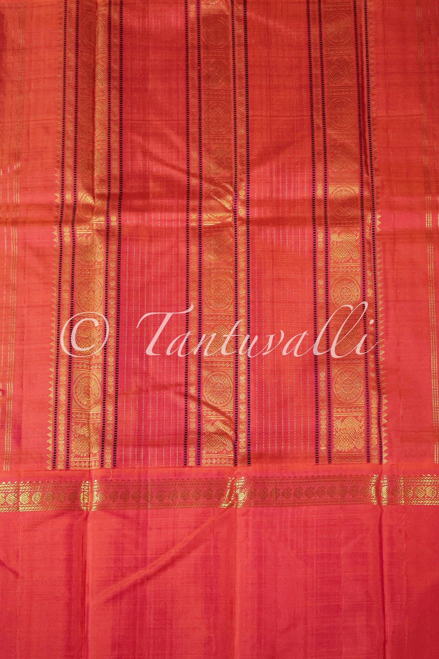 Dual Tone Purple and Orange Korvai