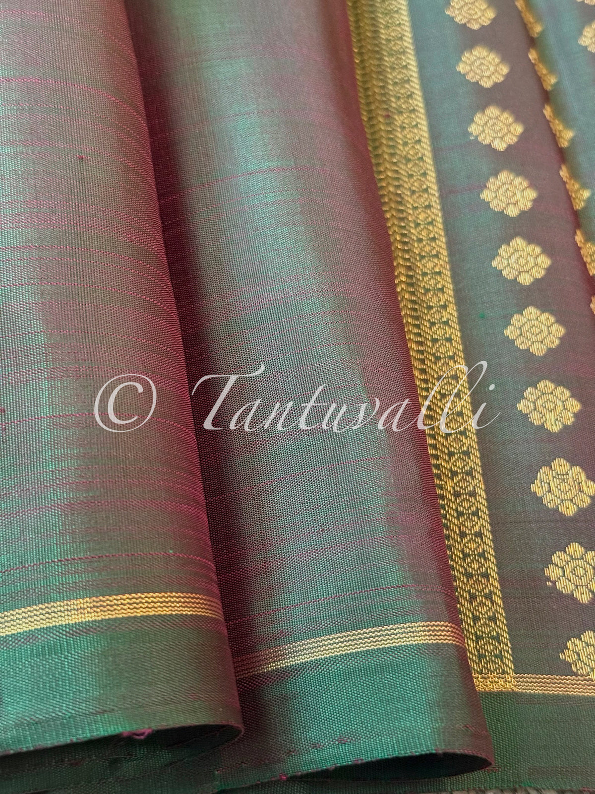 Manthulir Wine Mustard Muppagam Pure Zari