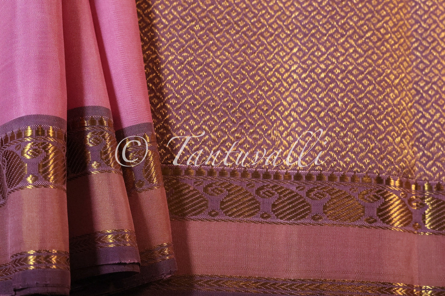 Cotton Candy Pink with Mauve Small Korvai