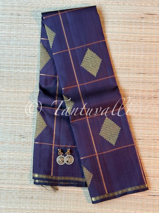 Jamun Borderless with Checks and Kolam
