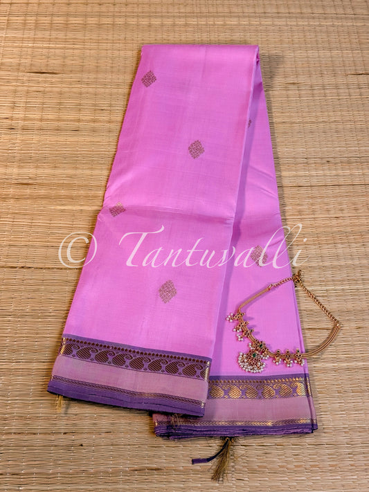 Cotton Candy Pink with Mauve Small Korvai
