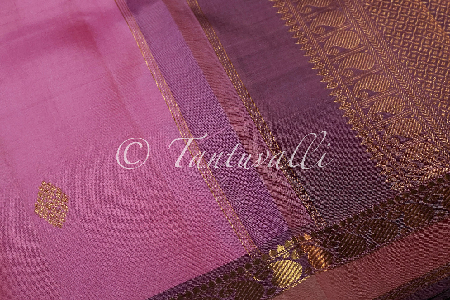 Cotton Candy Pink with Mauve Small Korvai
