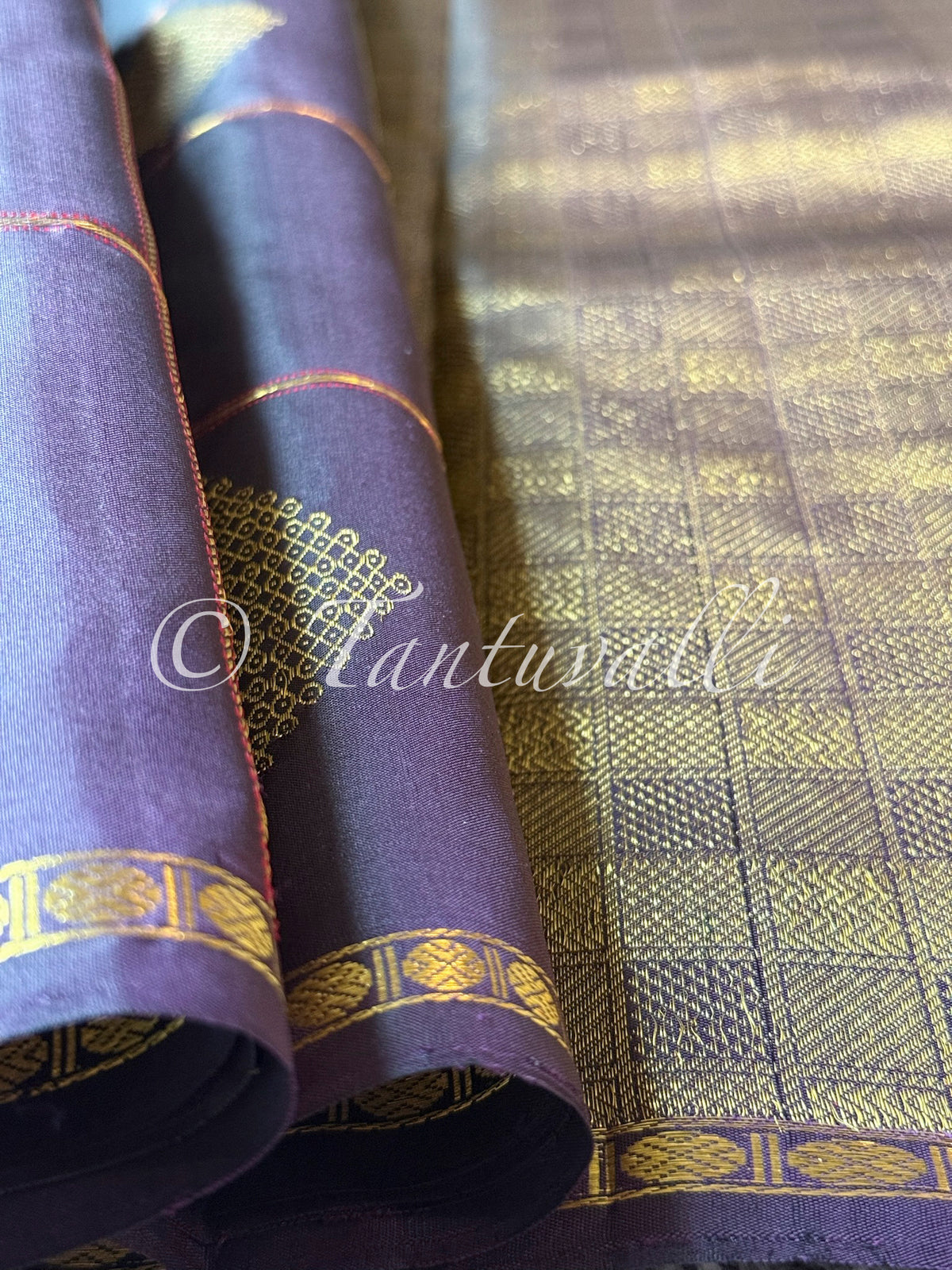 Jamun Borderless with Checks and Kolam