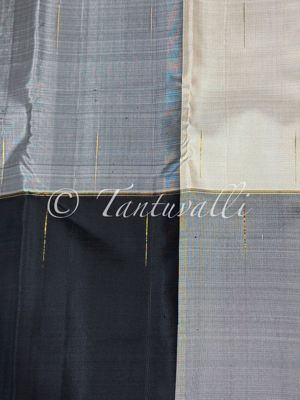 Multi Color Large Checks Borderless with Rani Pink Pallu