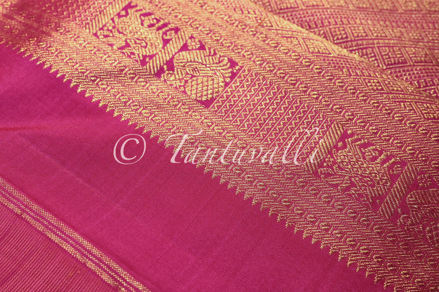 Dual Tone Orange with Magenta Small Korvai