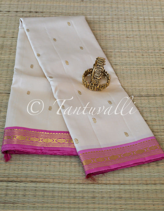 Cream Baby Pink Korvai