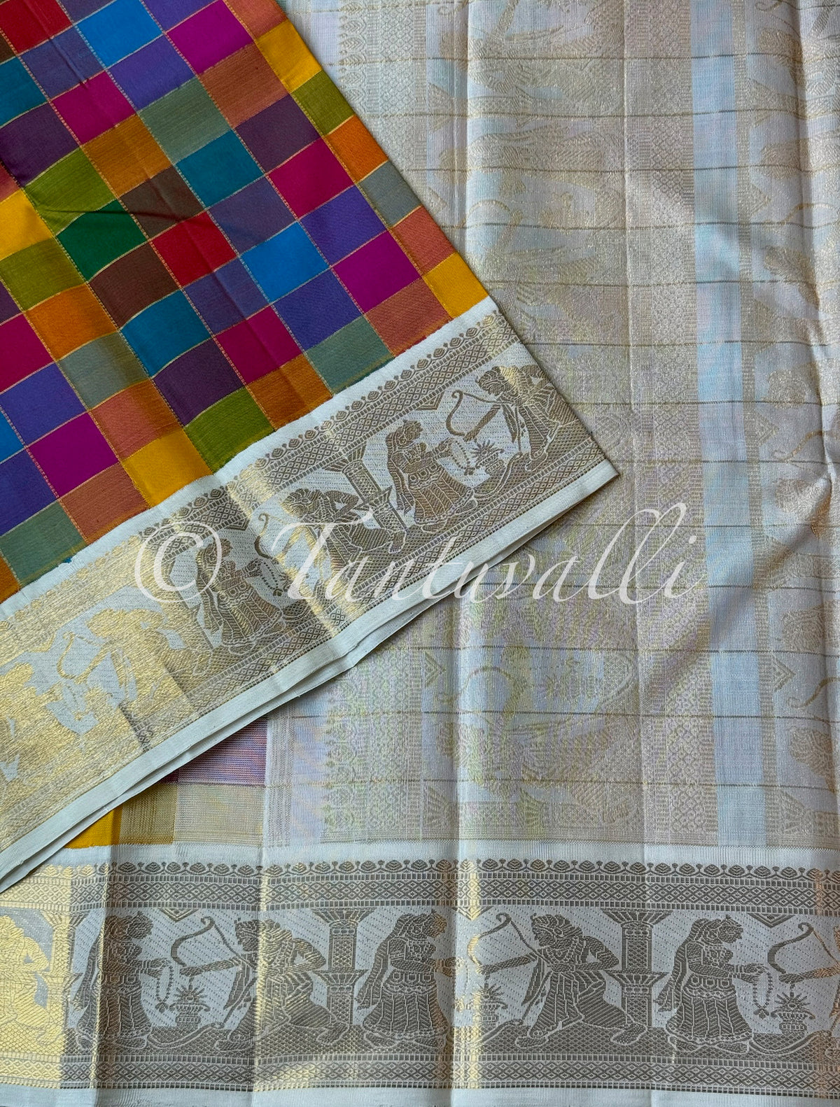 Multi Color Checks Sita Rama Kalyaanam Korvai