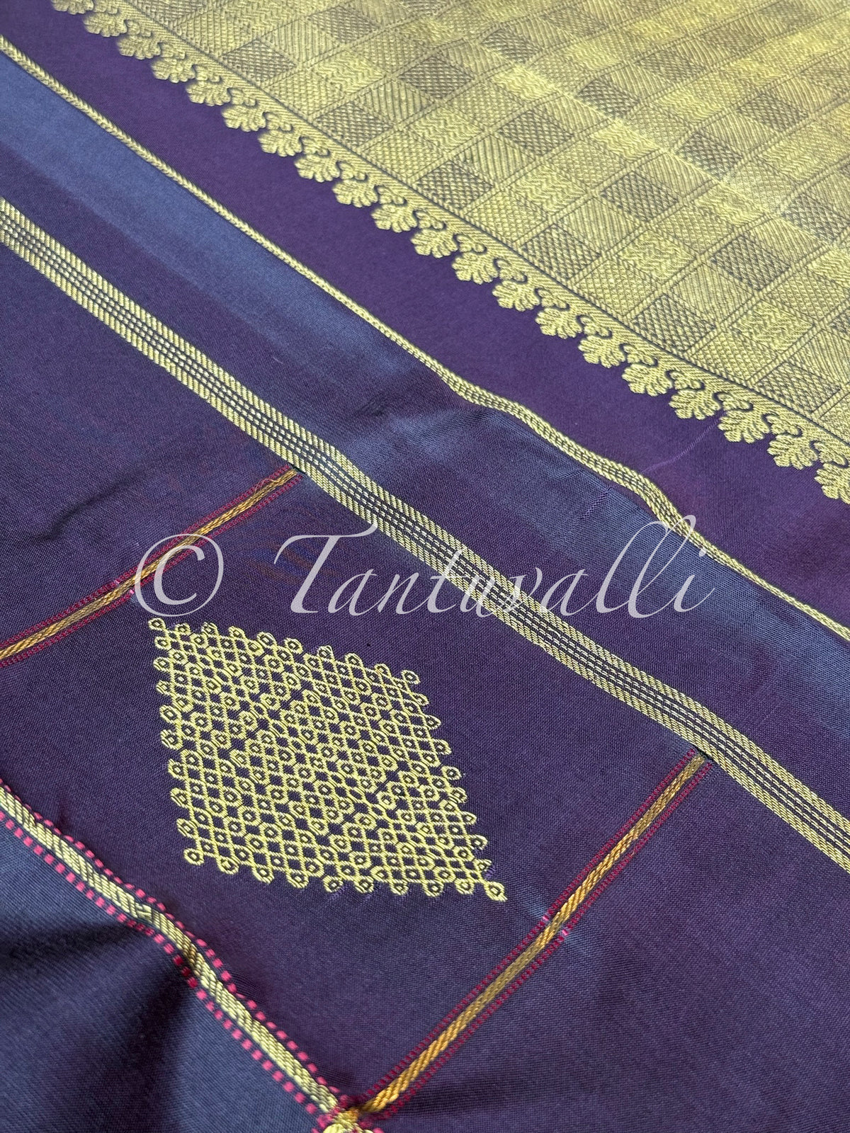 Jamun Borderless with Checks and Kolam