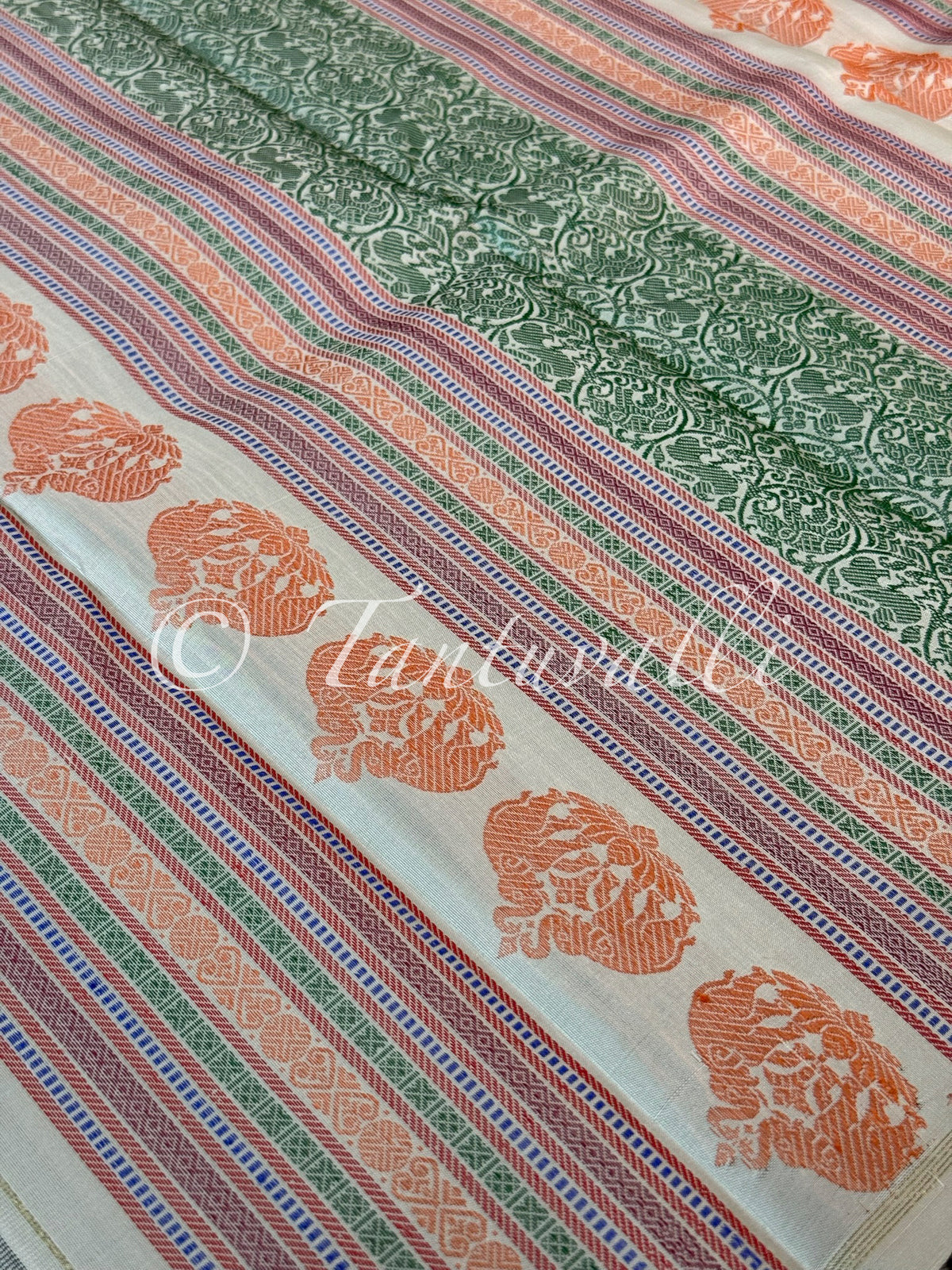 Dark Wine Borderless with Meenakari Pallu Pure Zari