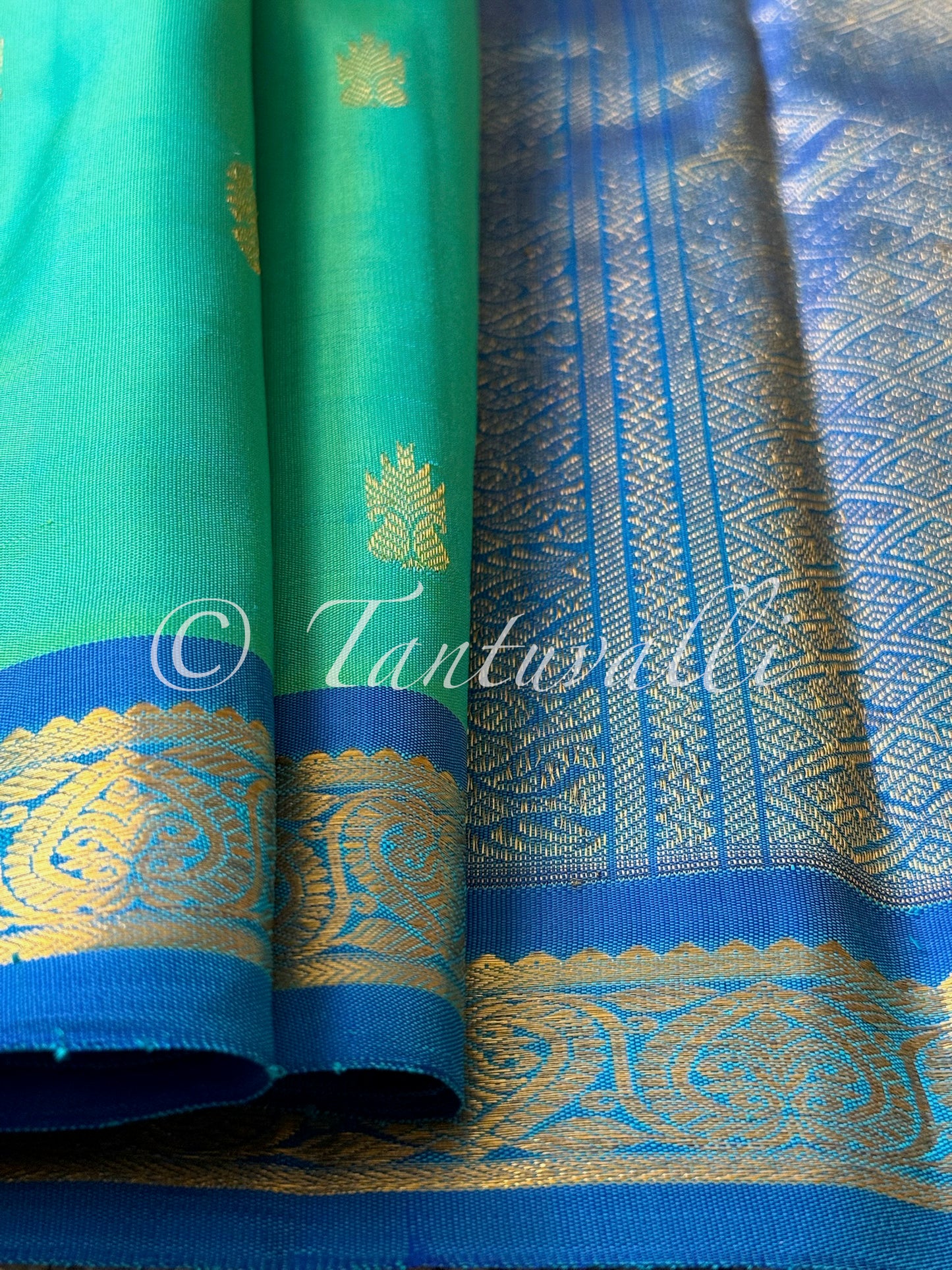 Ramar Blue with Bright Blue Small Border