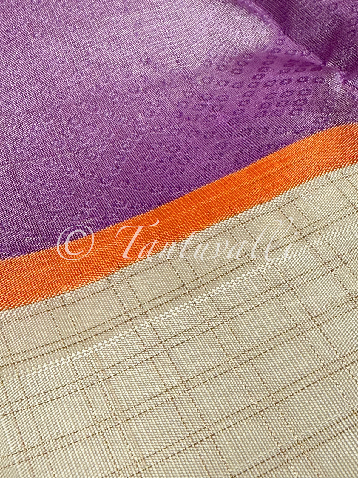 Lavender Fusion Bandhani Meenakari with Ivory Long Border Pure Zari