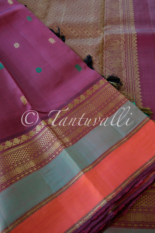 Dual Shade Maroon Self Border