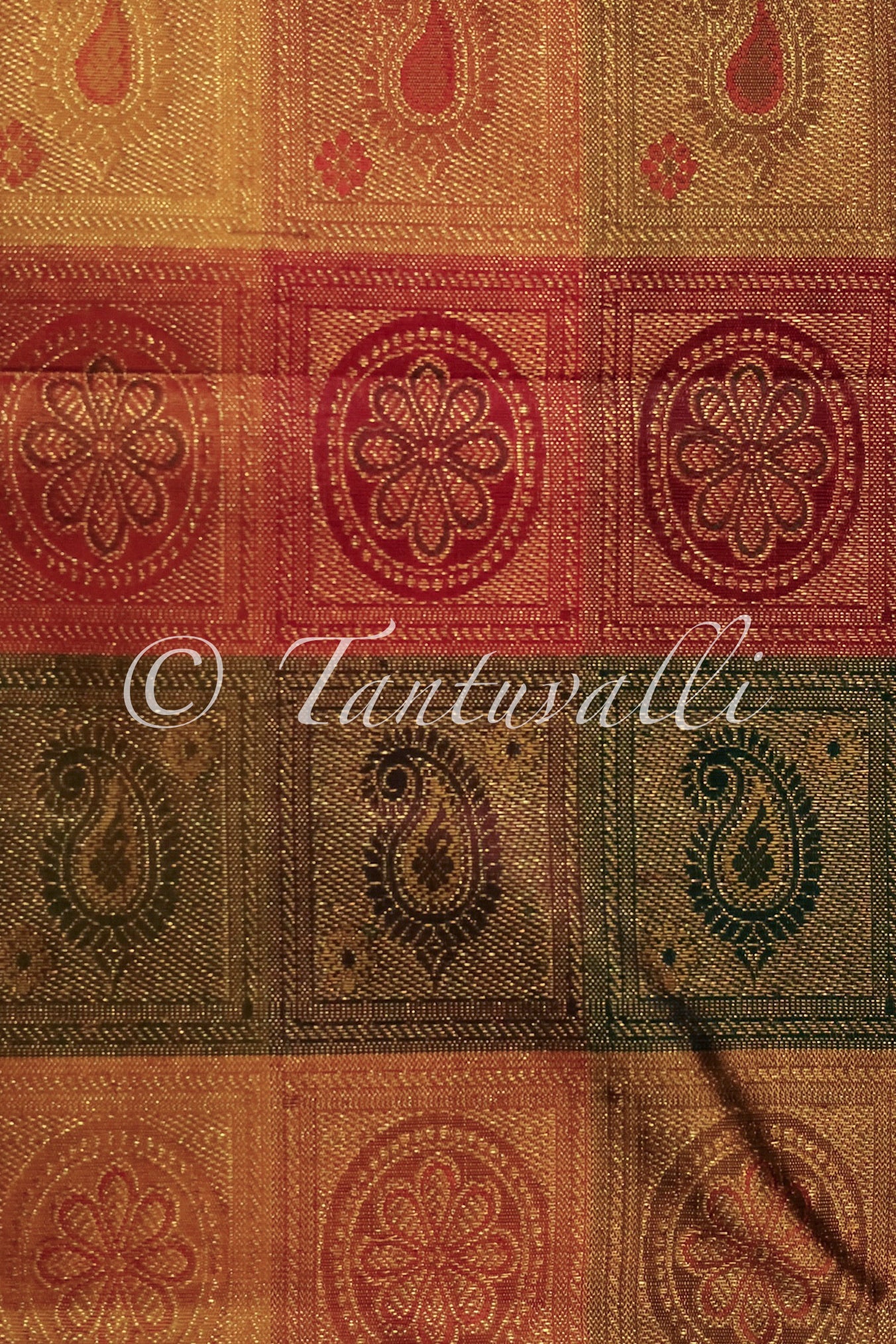 Sneha Green Small Border Partly Pallu