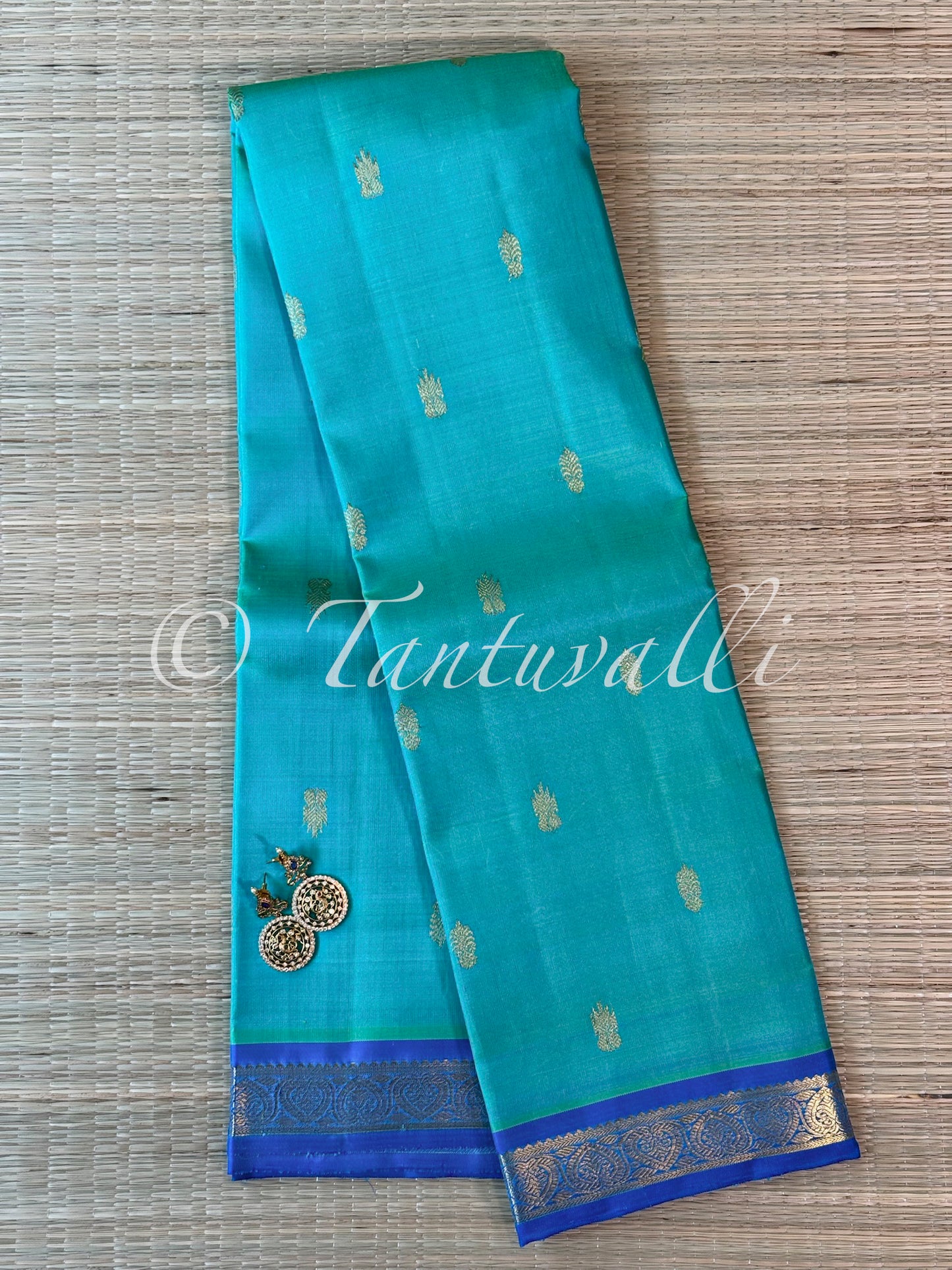 Ramar Blue with Bright Blue Small Border