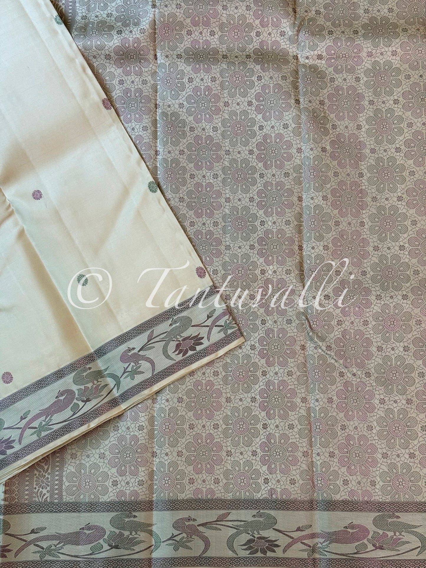 Off White Meenakari Self Border