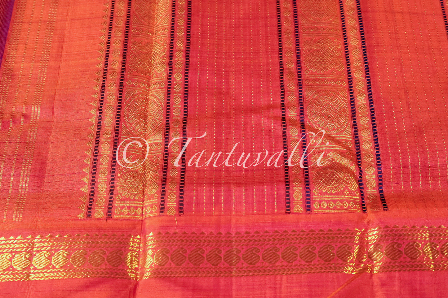 Dual Tone Purple and Orange Korvai