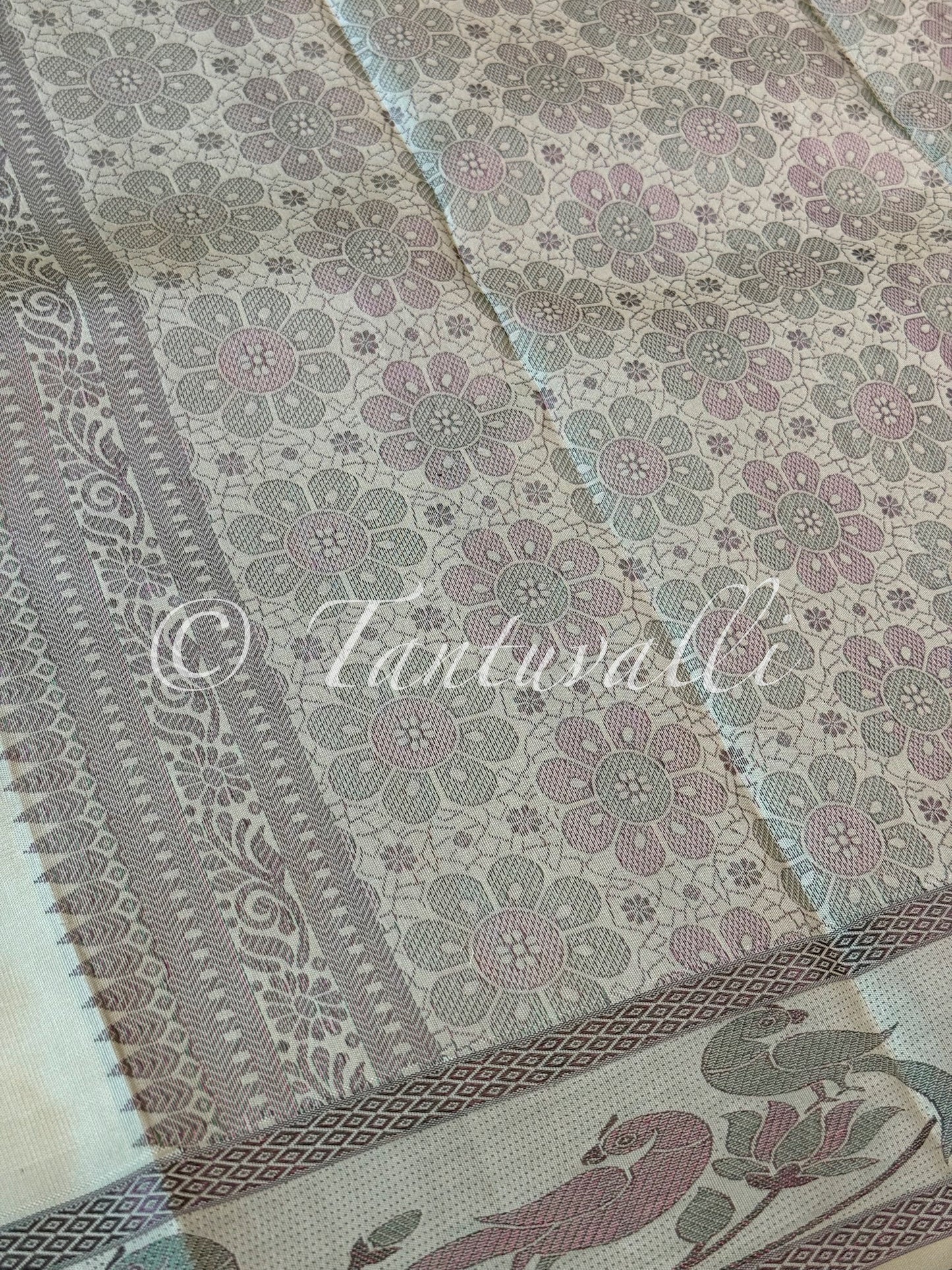 Off White Meenakari Self Border
