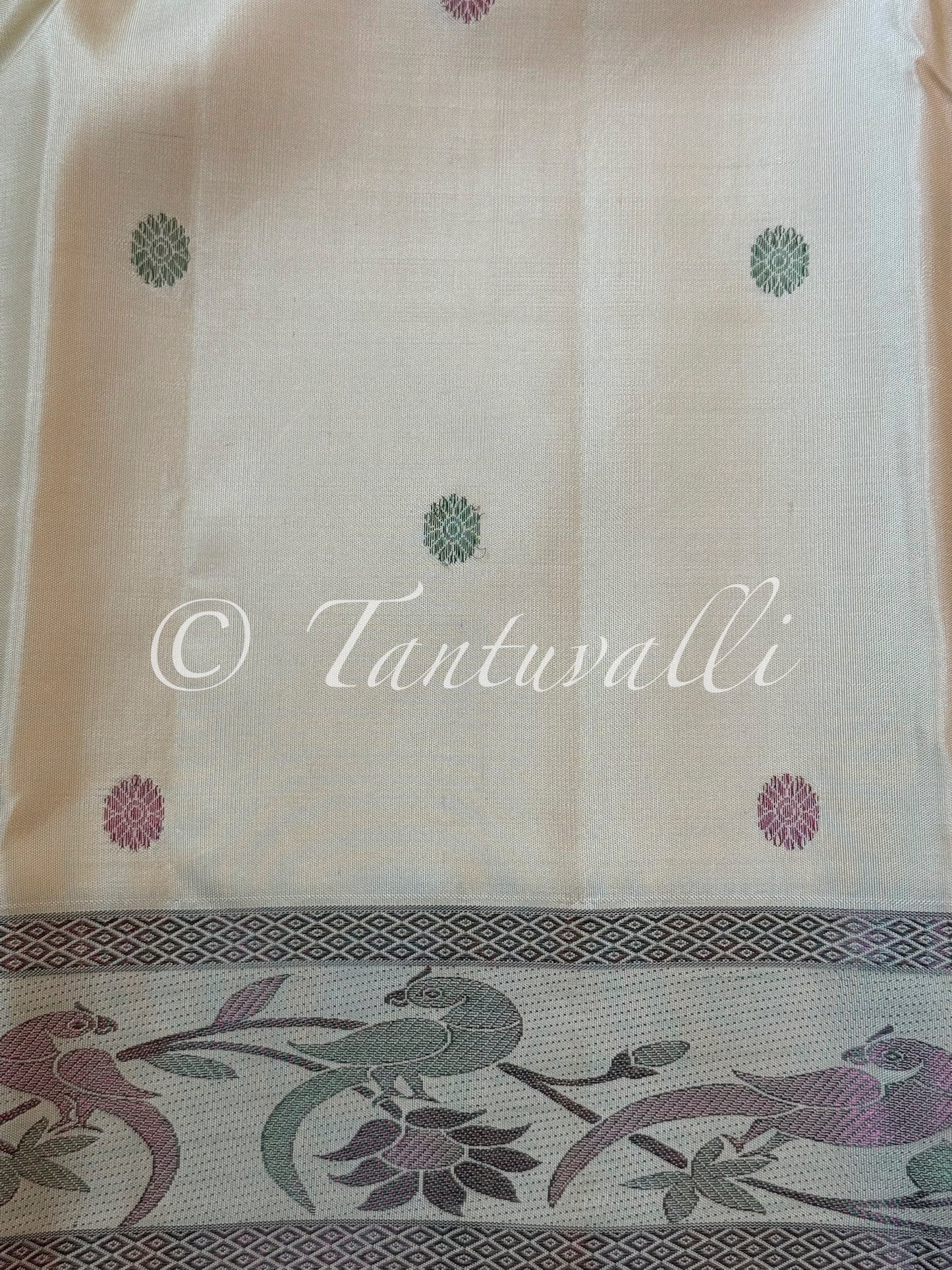 Off White Meenakari Self Border