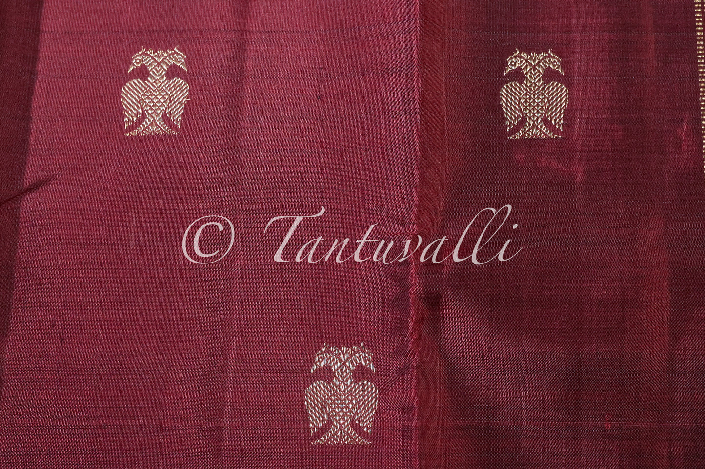 Maroon with Dark Blue Bodi Korvai