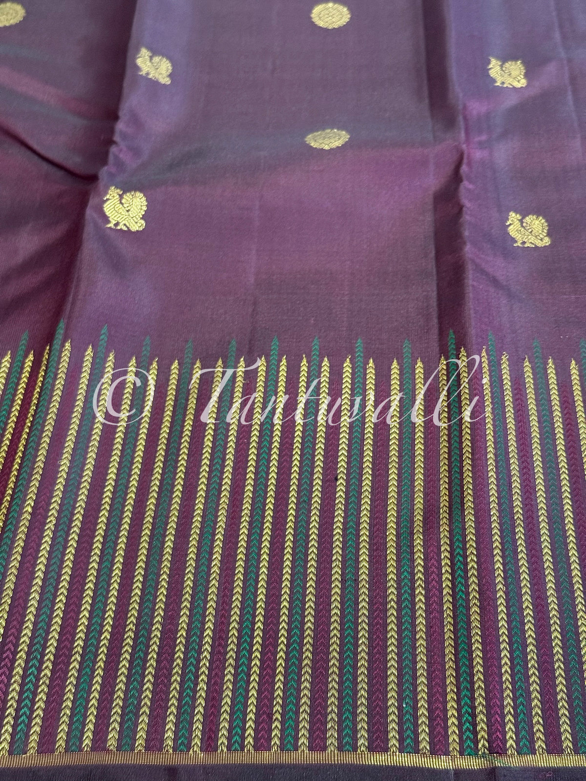Jamun Meenakari and Zari Seepu Reku Self Border