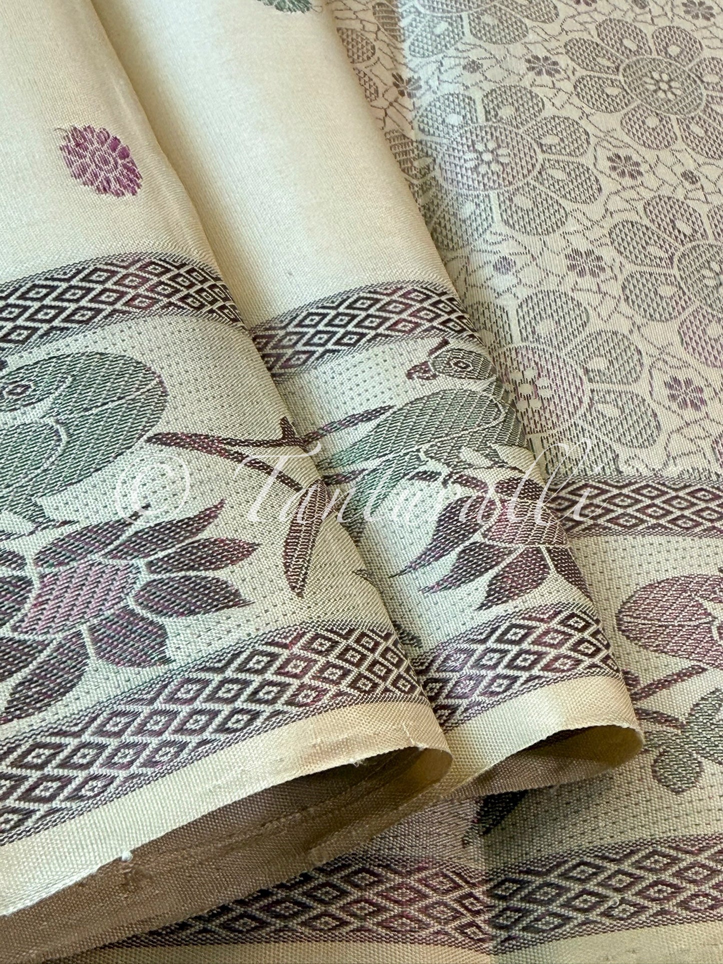 Off White Meenakari Self Border