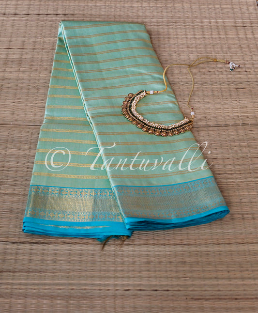 Pastel Mint Green Baby Blue Korvai