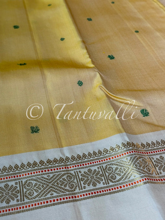 Butter Yellow with Off White Rettaipet Border