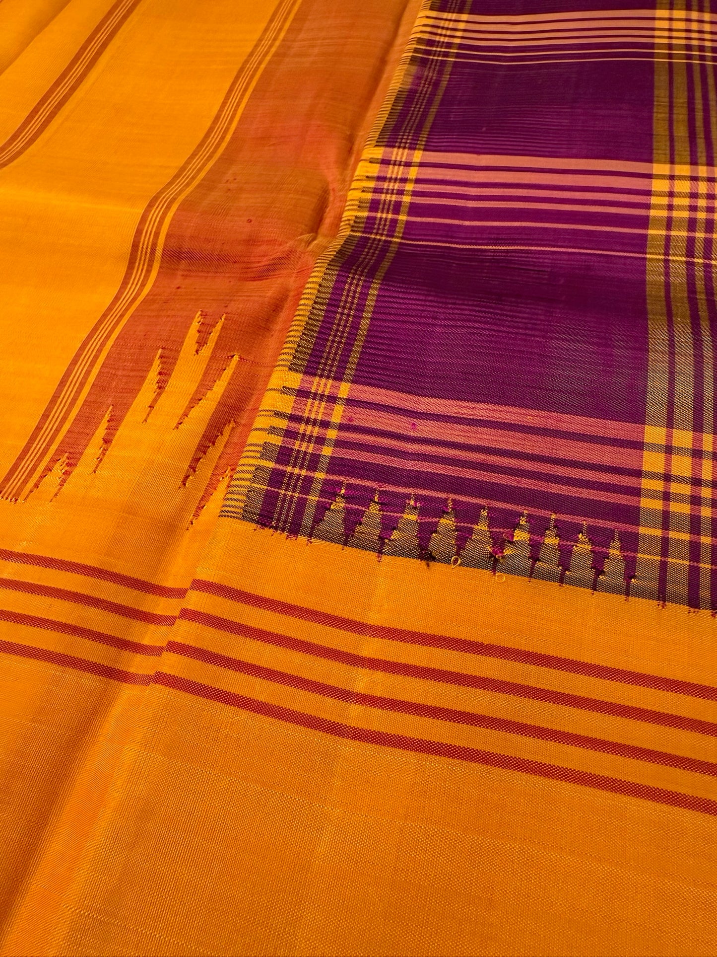 Purple with Mustard Korvai