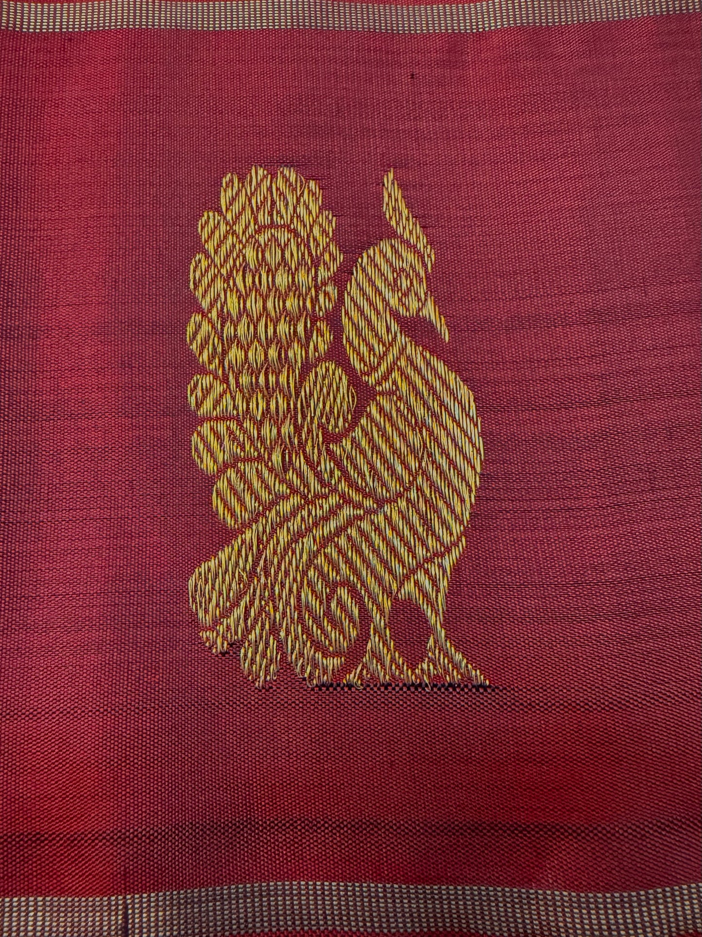 Kanchana brown with Maroon Korvai