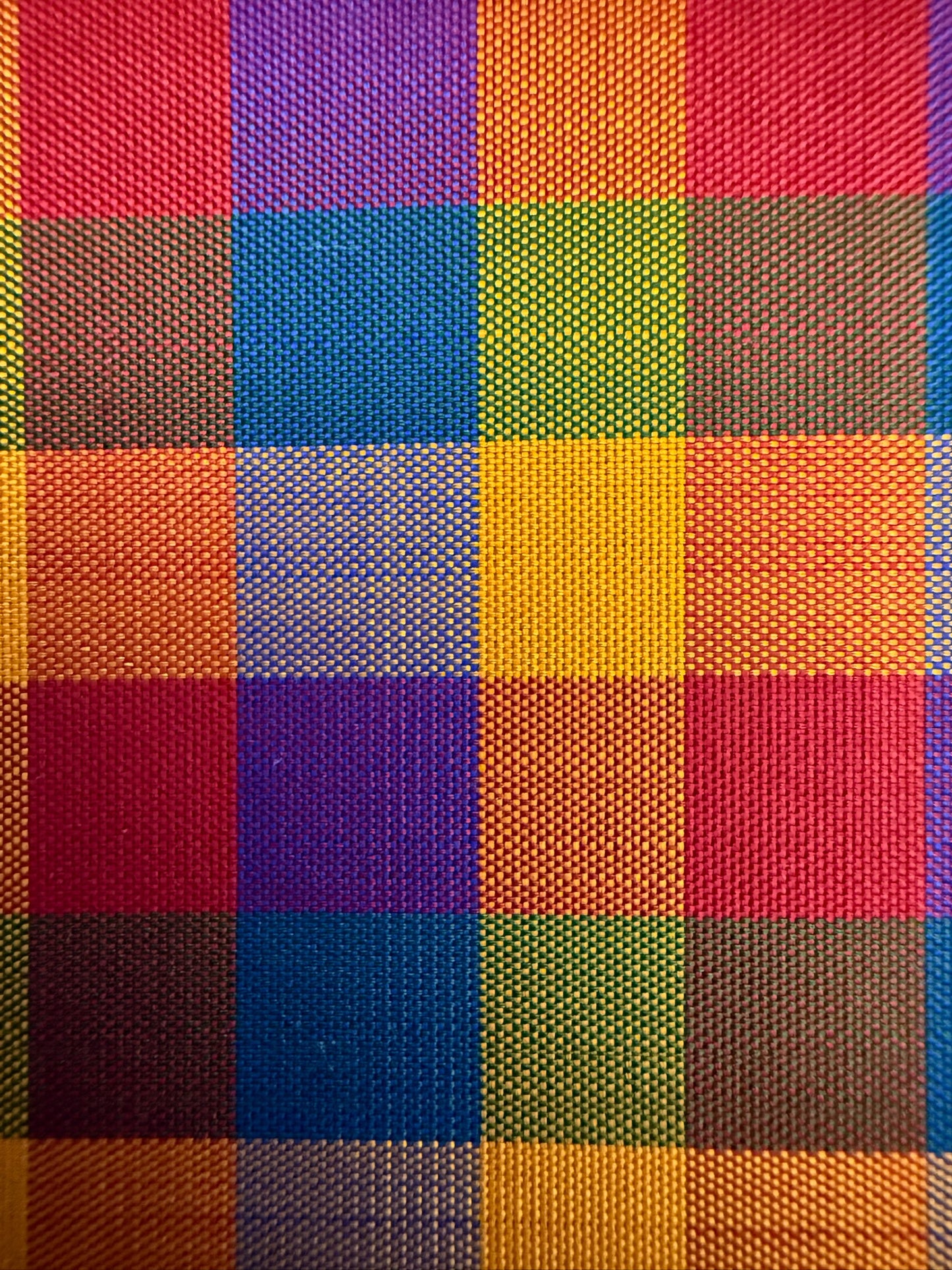 Yellow Multi checks with Brown Korvai