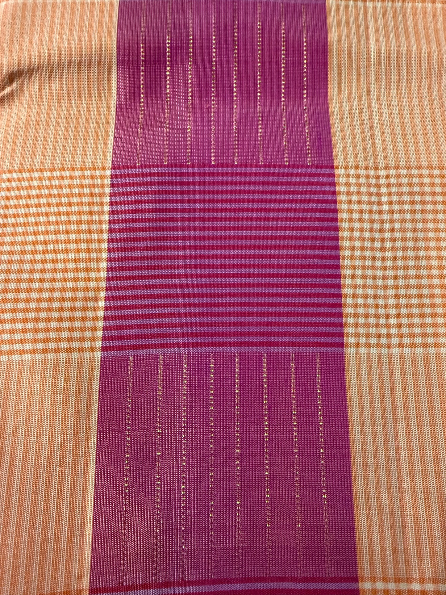 Pink Orange with checks - Borderless