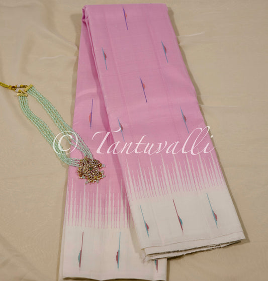 Baby pink with Ivory Plain Border