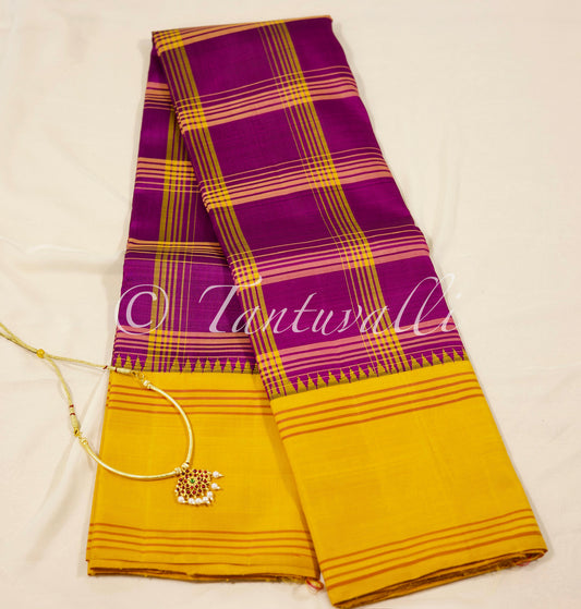 Purple with Mustard Korvai
