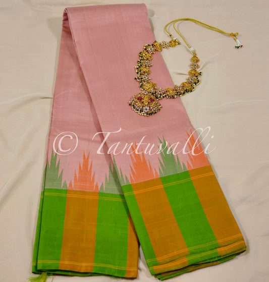 Peachy orange with Temple Border