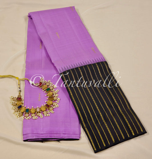 Lavender with Black Thazhampoo Korvai