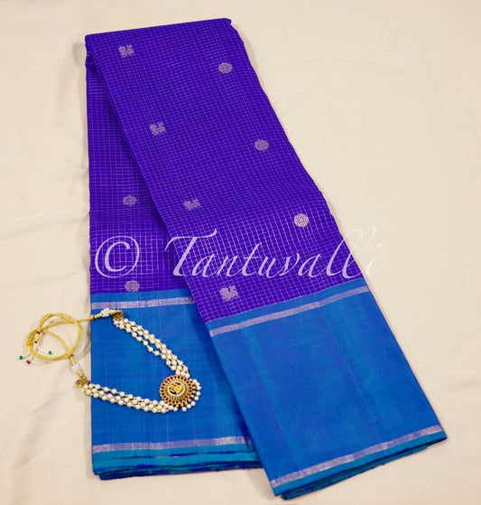 Ms blue with Mayilkazhuthu Korvai